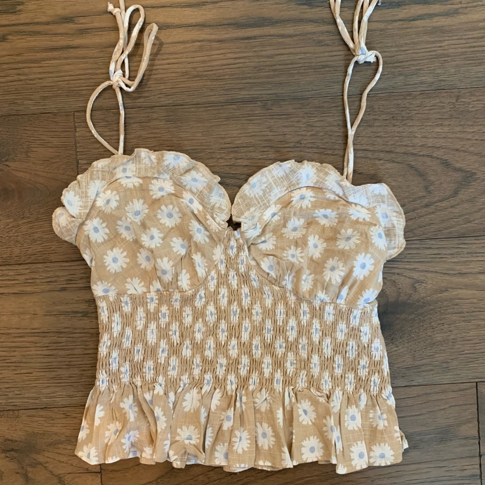 F21 FLORAL CROP TOP